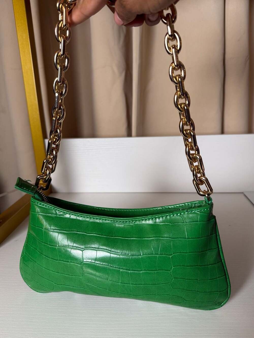 Zara Green Shoulder Bag Like new